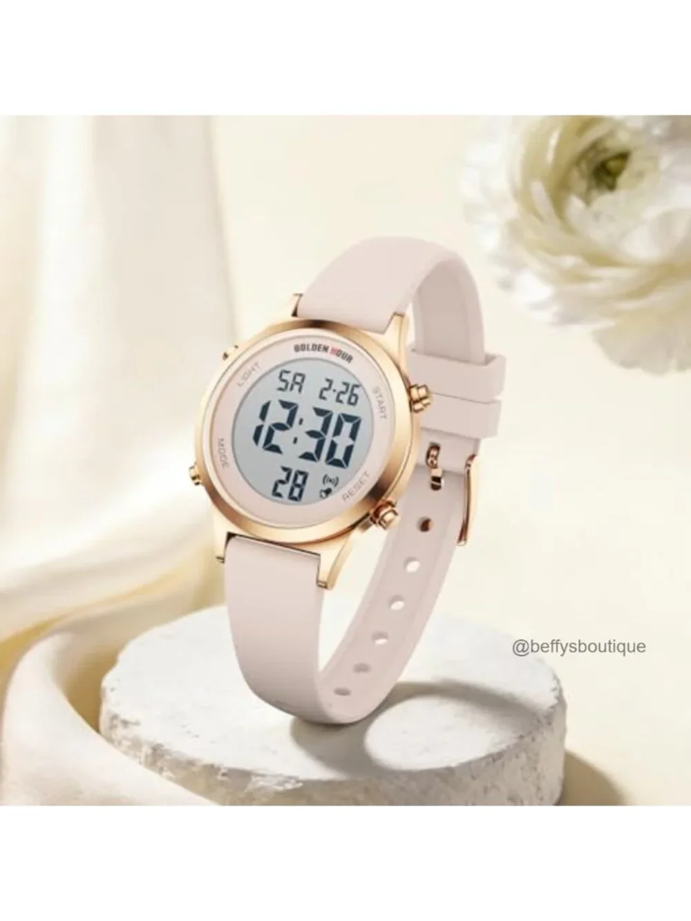Women's Digital Sports Watch Waterproof Silicone Strap Alarm Stopwatch